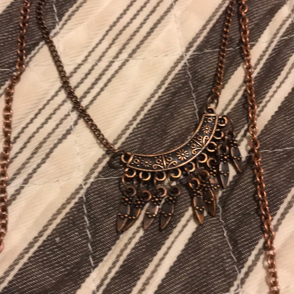 Tiered necklace and earrings